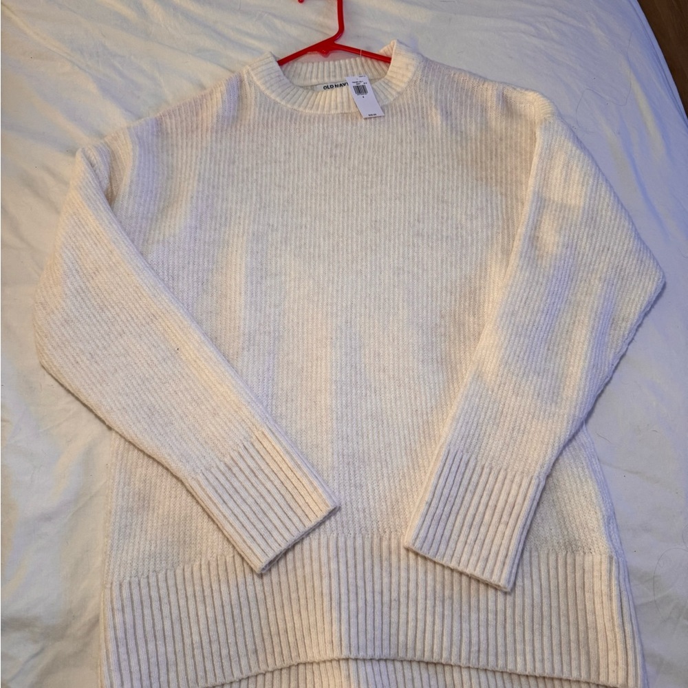 Old Navy Cream Crew Neck Sweater
